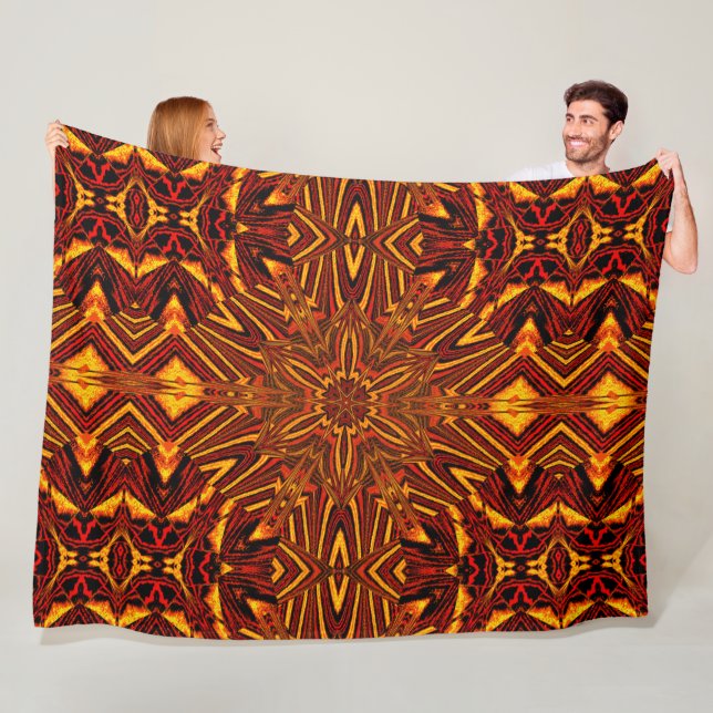 Cobertor De Velo Abstrato Bohemian Cymbidium Orchid Cozy (In Situ)