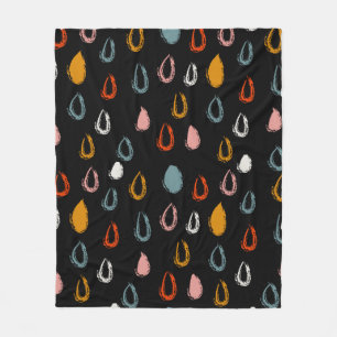 Cobertor De Velo Abstrato boho rabisco gotas de chuva sem descontin