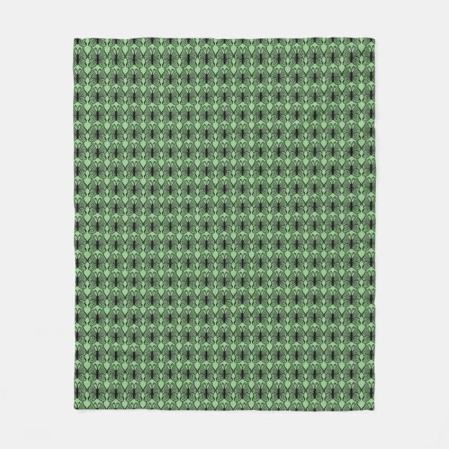Cobertor De Velo Abstrato Butterfly Patterfly Sage Green (Frente)