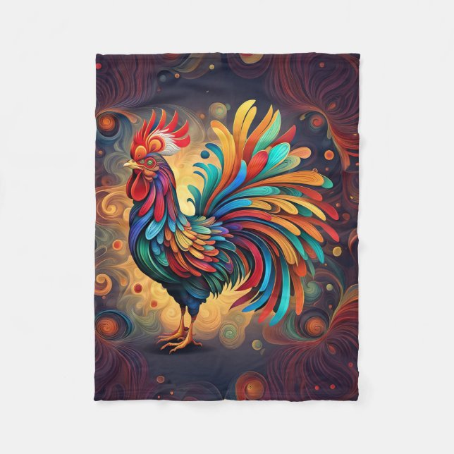 COBERTOR DE VELO ABSTRATO COCKEREL BLANKET (Frente)