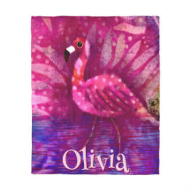 Abstrato cor-de-rosa-branco Flamingo personalizado