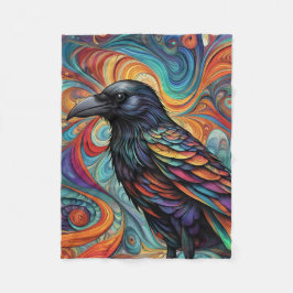 COBERTOR DE VELO ABSTRATO CROW BLANKET