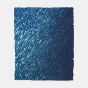 Cobertor De Velo Abstrato da Escola de Peixes do Mar Subaquático