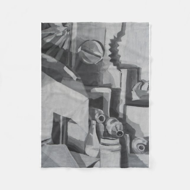 Cobertor De Velo Abstrato das Cinzas (Frente)