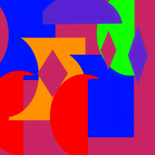 Cobertor De Velo Abstrato de Bloco de Cores - Padrão de Arte Modern