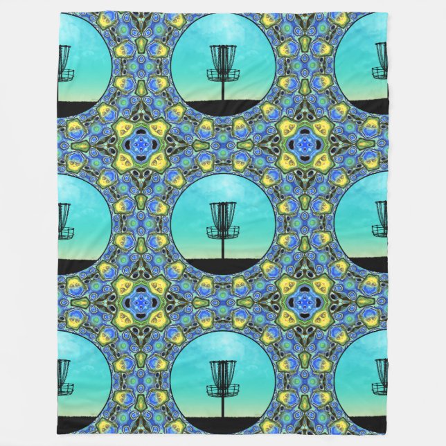 Cobertor De Velo Abstrato de Golf de Disco 5 (Frente)