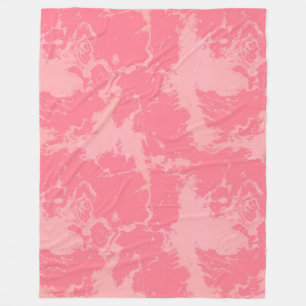 Cobertor De Velo Abstrato de Nuvem Marmoreada Rosa