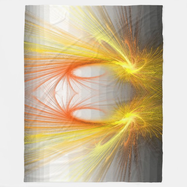 Cobertor De Velo Abstrato de raios - fractal (Frente)