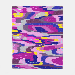 Cobertor De Velo Abstrato de Starry em Purples e Blues