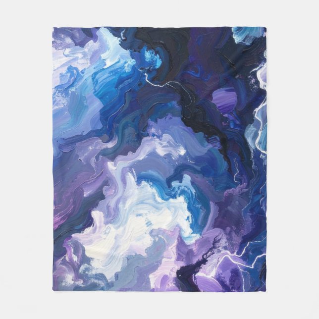 Cobertor De Velo Abstrato de tempestade elétrica (Frente)