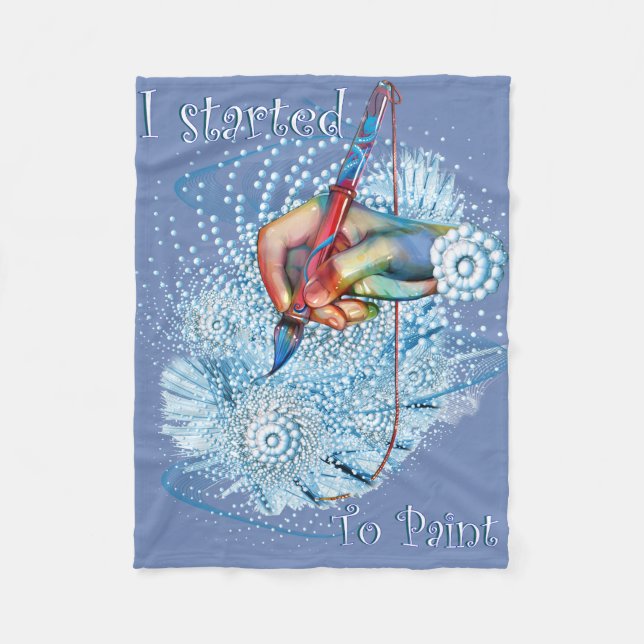 Cobertor De Velo Abstrato de vibração azul (Frente)