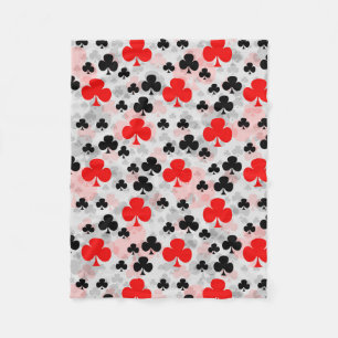 Cobertor De Velo Abstrato do Red Black Clover Club - Padrão Design
