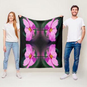 Cobertor De Velo Abstrato do ventilador do Cosmos Rosa