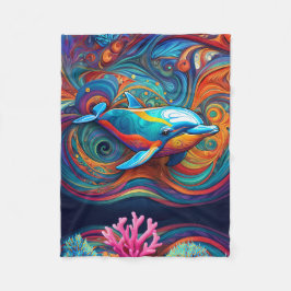 COBERTOR DE VELO ABSTRATO DOLPHIN BLANKET