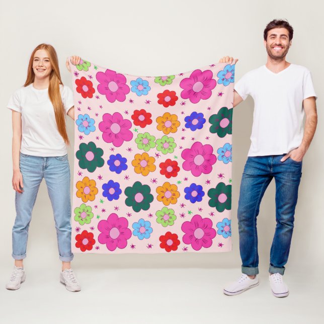 Cobertor De Velo Abstrato Floral Mandala Padrão Design vermelho (In Situ)