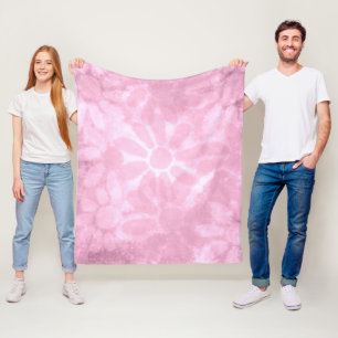 Cobertor De Velo Abstrato Floral Whimsic Flor Rosa Pastel
