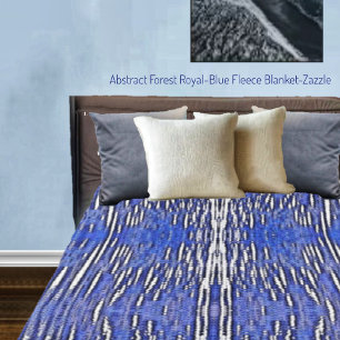 Cobertor De Velo Abstrato Forest Royal-Blue