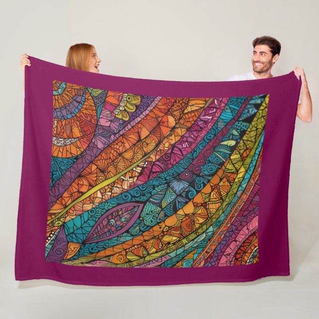 Cobertor De Velo Abstrato Geométrico Bright (In Situ)