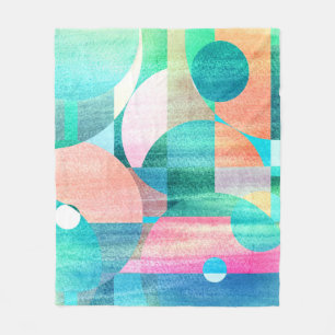 Cobertor De Velo Abstrato Geométrico Brito, Colorida