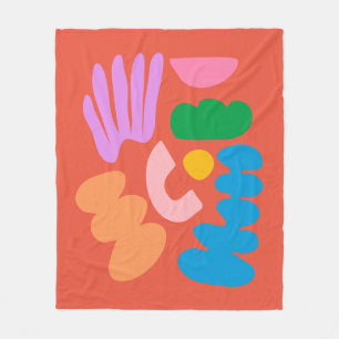 Cobertor De Velo Abstrato Geométrico Colorido, Trabalho de arte de 