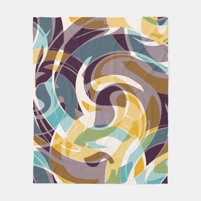 Cobertor De Velo Abstrato geométrico efeito de grafite (Frente)