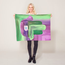 Cobertor De Velo Abstrato Hamsa Fleece Blanket