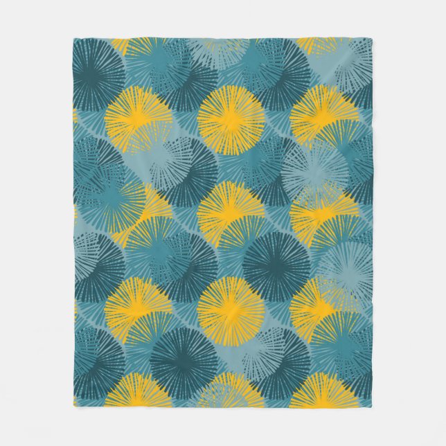 Cobertor De Velo Abstrato Ikat e modelo de tecido para artesanato (Frente)