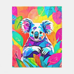 Cobertor De Velo Abstrato Koala Design