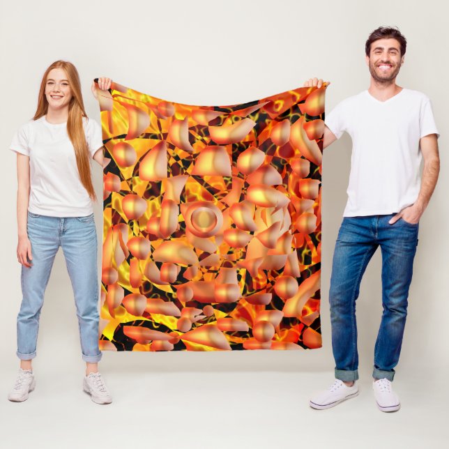 Cobertor De Velo Abstrato laranja (In Situ)