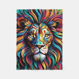 COBERTOR DE VELO ABSTRATO LION BLANKET