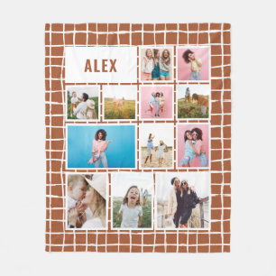 Cobertor De Velo Abstrato mínimo fotográfico moderno da grade terra