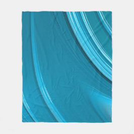 Cobertor De Velo Abstrato Modern Teal Blue Swirl