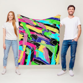 Cobertor De Velo Abstrato moderno em cores do arco-íris