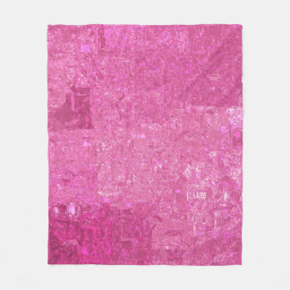 Cobertor De Velo Abstrato Mosaico cor-de-rosa brilhante
