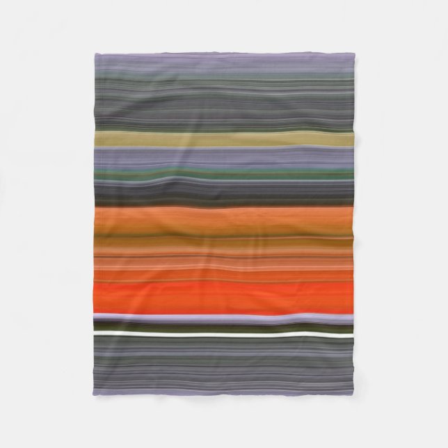 Cobertor De Velo Abstrato nº 1: Laranja e cinza (Frente)