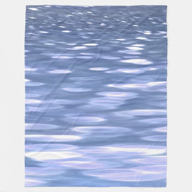 Cobertor De Velo Abstrato nº 3: Grelha azul em pó (Frente)