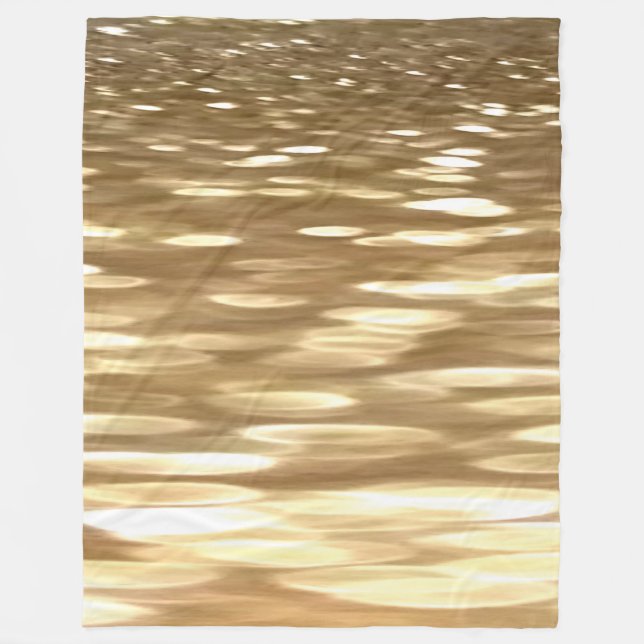 Cobertor De Velo Abstrato nº 3: Shimmer Dourado (Frente)