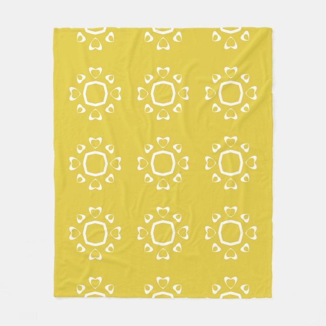 Cobertor De Velo Abstrato padrão uniforme de fundo amarelo (Frente)