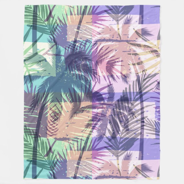 Cobertor De Velo Abstrato Palm Tree Fankets de Flórida (Frente)