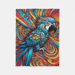 COBERTOR DE VELO ABSTRATO PARROT BLANKET