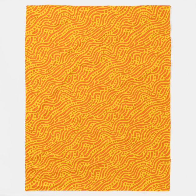 Cobertor De Velo Abstrato Pattern 110523 - Laranja e âmbar (Frente)