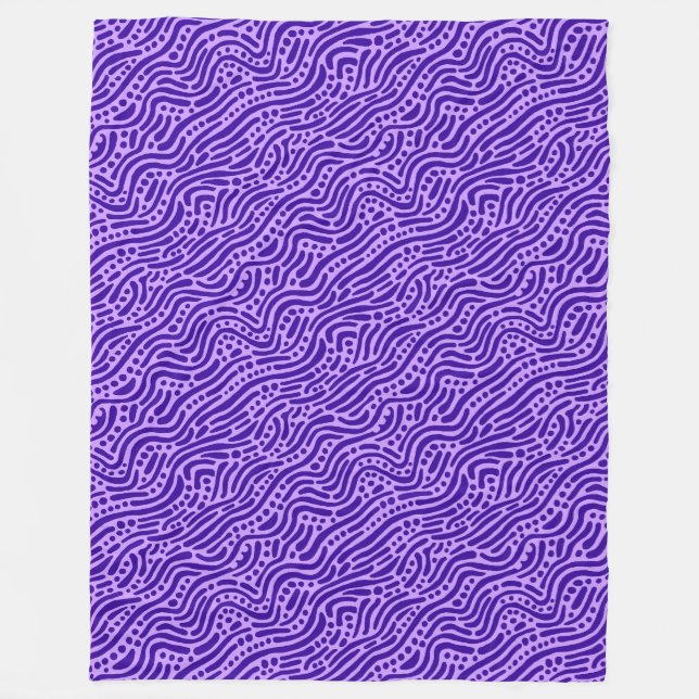 Cobertor De Velo Abstrato Pattern 110523 - Shades of Purple v2 (Frente)