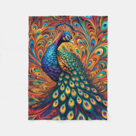 COBERTOR DE VELO ABSTRATO PEACOCK BLANKET