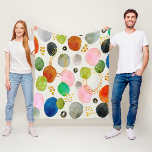 Cobertor De Velo Abstrato Pebble Dourado Glitter Art