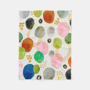 Cobertor De Velo Abstrato Pebble Dourado Glitter Art