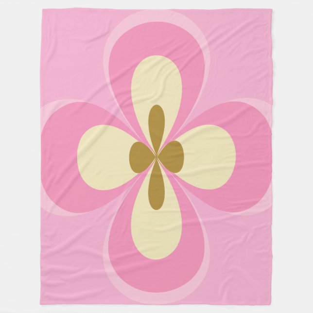 Cobertor De Velo Abstrato Pinks Art (Frente)