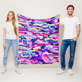 Cobertor De Velo Abstrato pintura de Formas e Cores