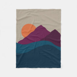 Cobertor De Velo Abstrato Queda Autumn Mountain Landscape Sunset