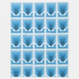 Cobertor De Velo Abstrato retangular em azul