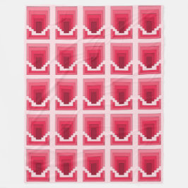 Cobertor De Velo Abstrato retângulo em vermelho